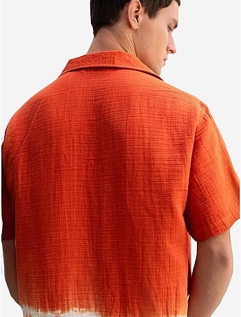 Chemise à manches courtes pour homme , motif tie-dye, fermeture boutonnée giesto