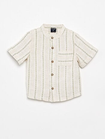 Chemise à manches courtes rayée