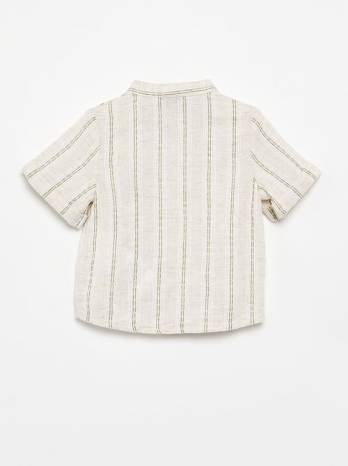 Chemise à manches courtes rayée - Kiabi