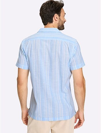 Chemise à Manches Courtes Rayures En Fils Teintés - Taille Standard - Witt