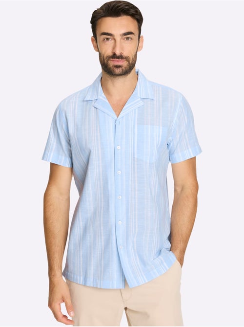 Chemise à Manches Courtes Rayures En Fils Teintés - Taille Standard - Witt - Kiabi