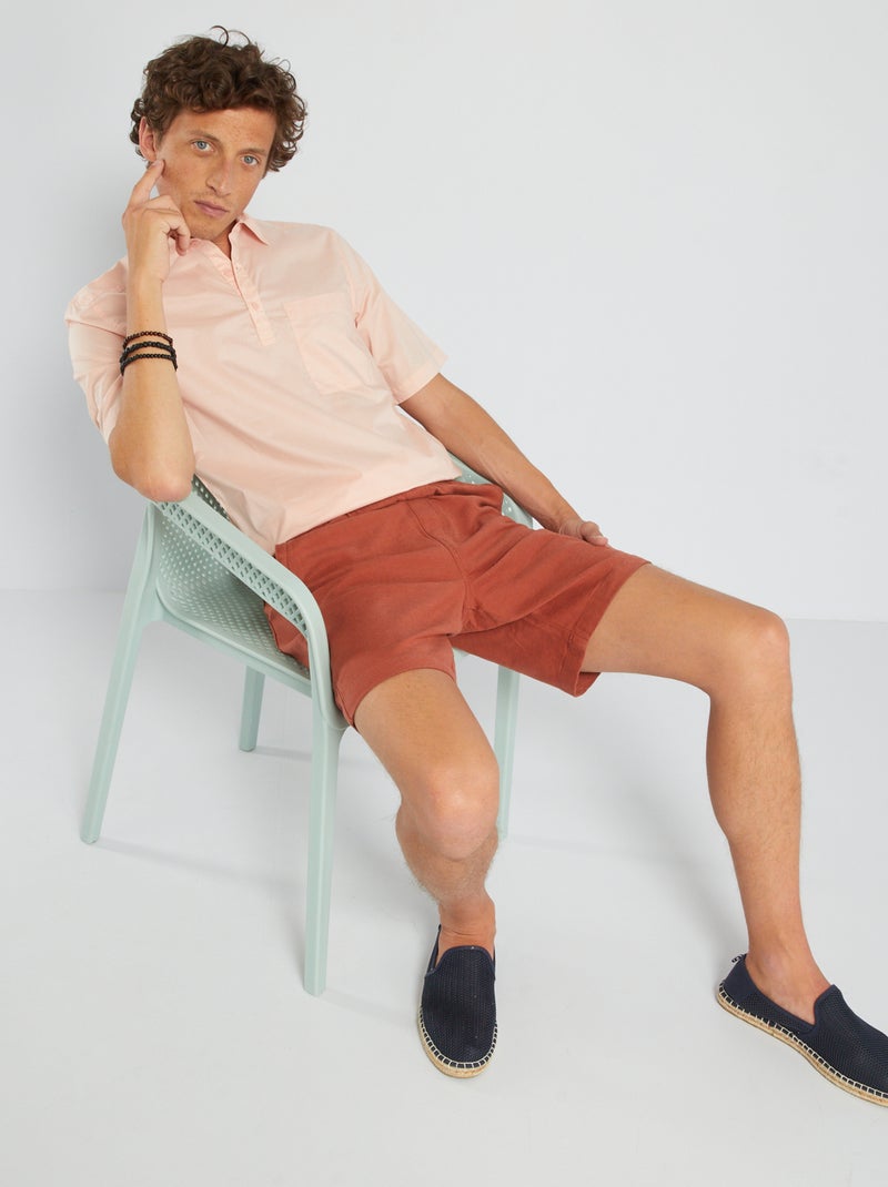 Chemise à manches courtes Rose - Kiabi