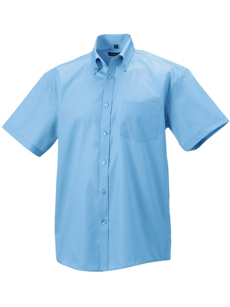 Chemise à manches courtes sans repassage - russell Bleu clair - Kiabi