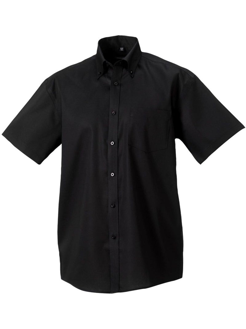 Chemise à manches courtes sans repassage - russell Noir - Kiabi