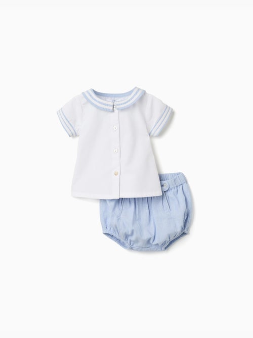 Chemise à manches courtes + short en coton - Kiabi Chemise à manches courtes + short en coton - Kiabi