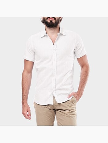 Chemise à manches courtes unie