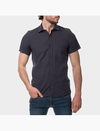 Chemise à manches courtes unie