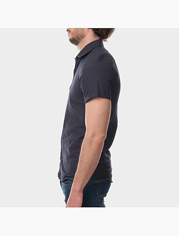 Chemise à manches courtes unie