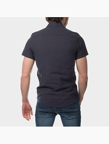 Chemise à manches courtes unie