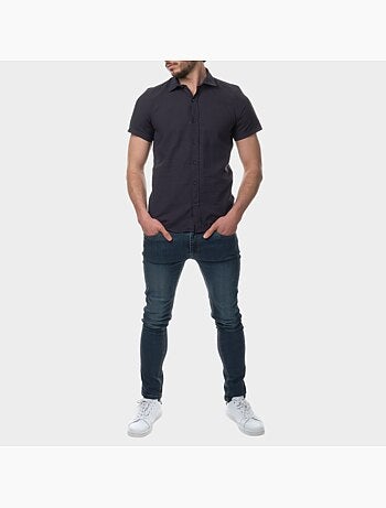 Chemise à manches courtes unie