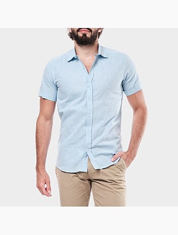 Chemise à manches courtes unie