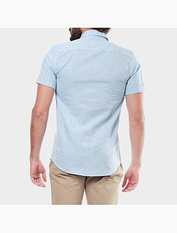 Chemise à manches courtes unie