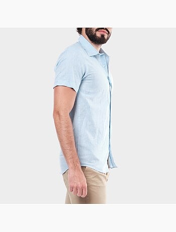 Chemise à manches courtes unie