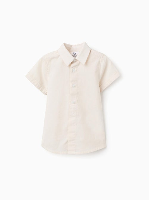 Chemise à Manches Courtes Unie en Coton - Kiabi