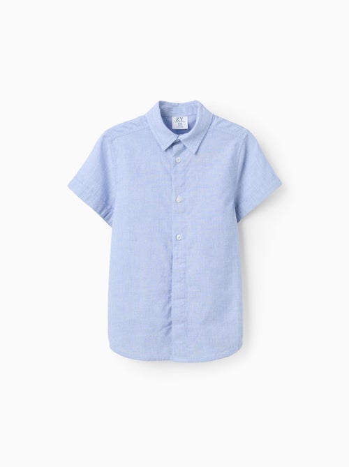Chemise à Manches Courtes Unie en Coton - Kiabi