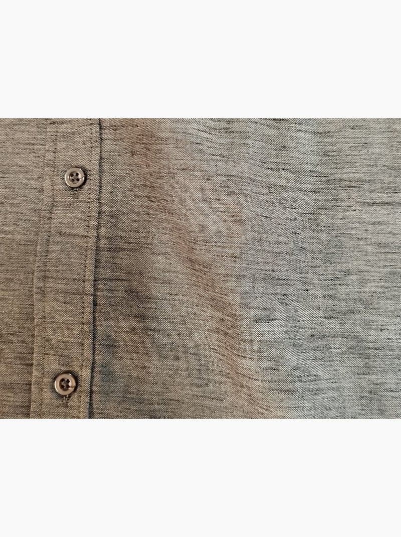 Chemise à manches courtes unie gris anthracite - Kiabi
