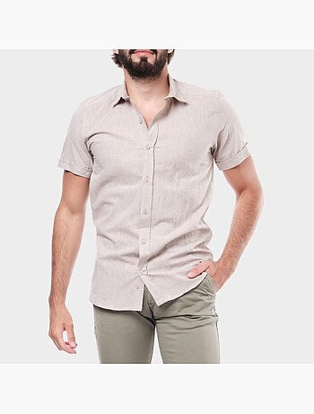 Chemise à manches courtes unie