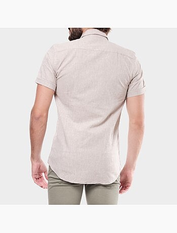 Chemise à manches courtes unie