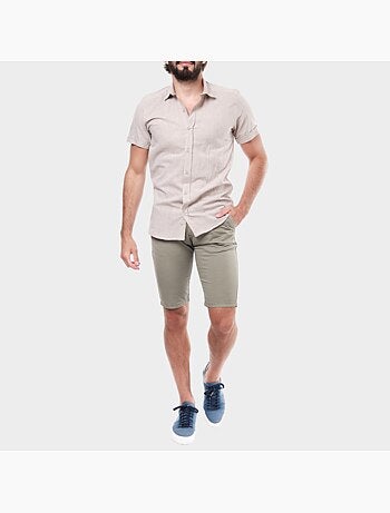 Chemise à manches courtes unie