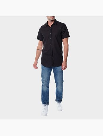 Chemise à manches courtes unie