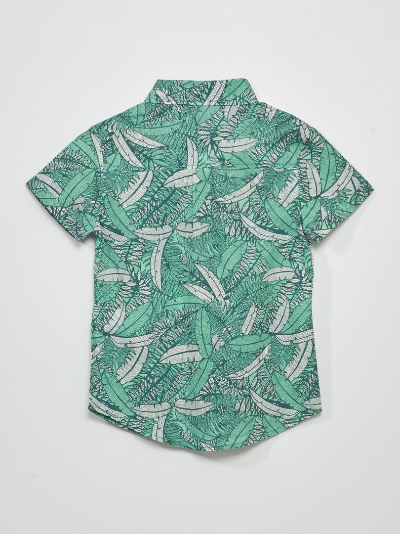 Chemise à manches courtes Vert - Kiabi