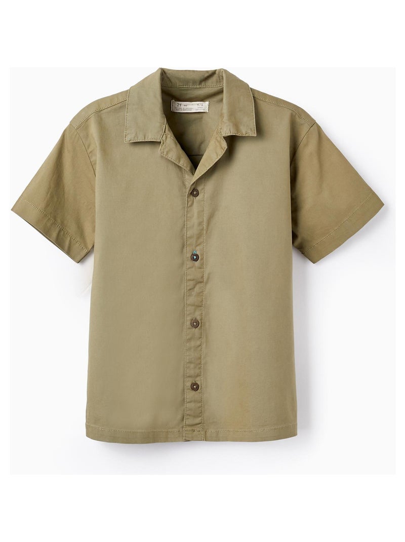 Chemise à manches courtes verte pour garçon manches courtes CUBA - Vert foncé - Garçon - 0.00
