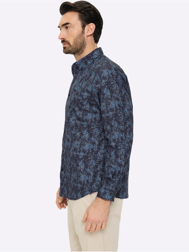 Chemise à manches longues - taille standard - witt Bleu marine - Kiabi