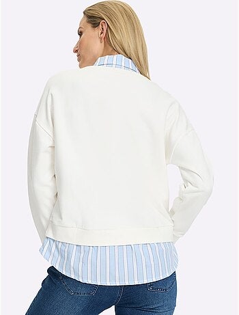 Chemise à manches longues 2 en 1 aspect 2 en 1 tendance - taille standard - helline