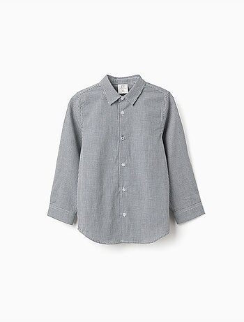 Chemise à manches longues à motif vichy