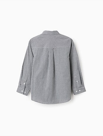 Chemise à manches longues à motif vichy