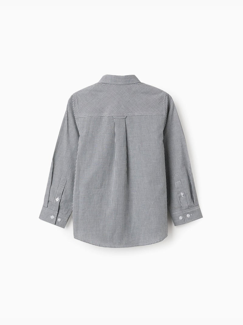 Chemise à manches longues à motif vichy Bleu foncé - Kiabi
