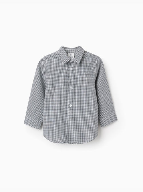 Chemise à manches longues à motif vichy - Kiabi