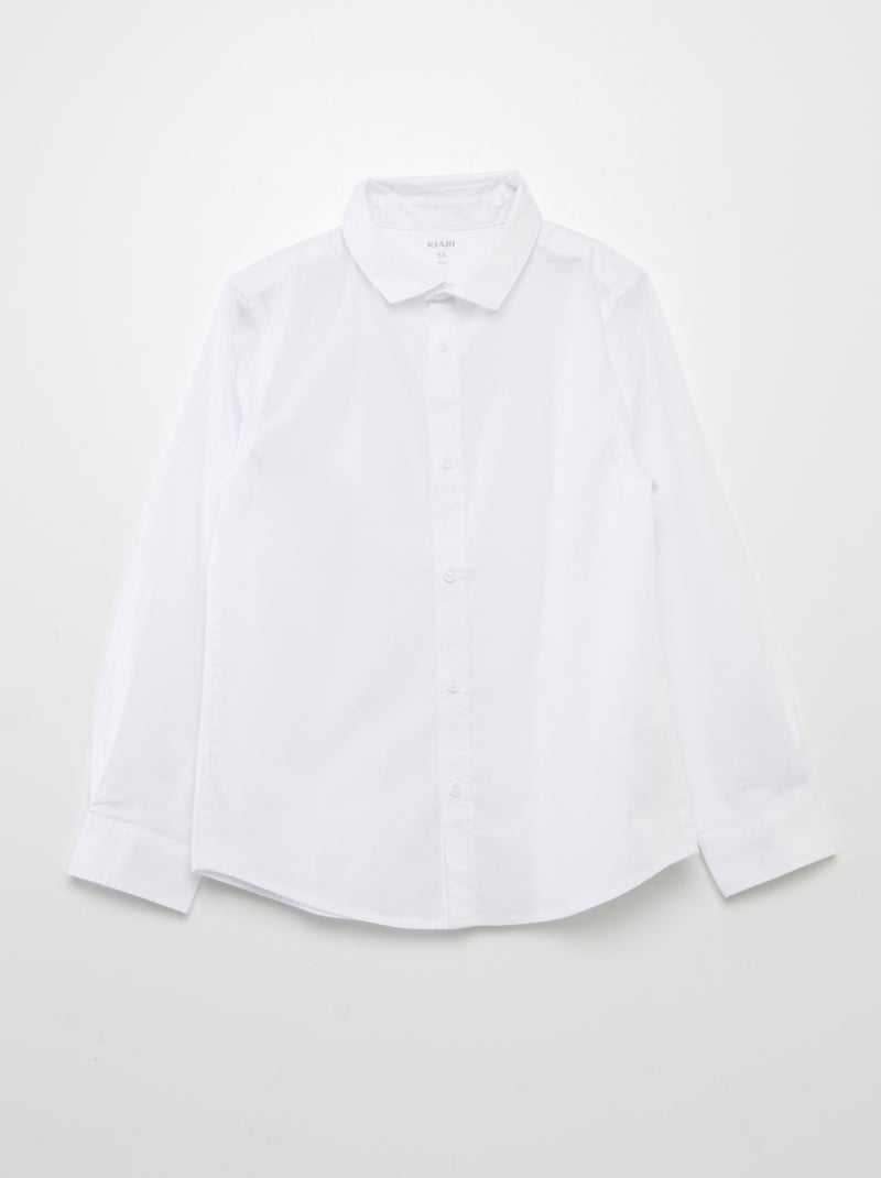 Chemise à manches longues avec cravate blanc - Kiabi