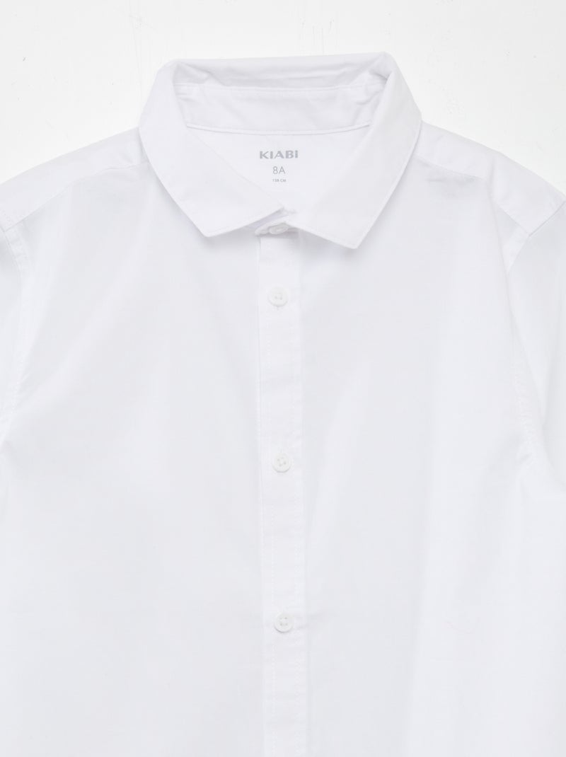 Chemise à manches longues avec cravate blanc - Kiabi