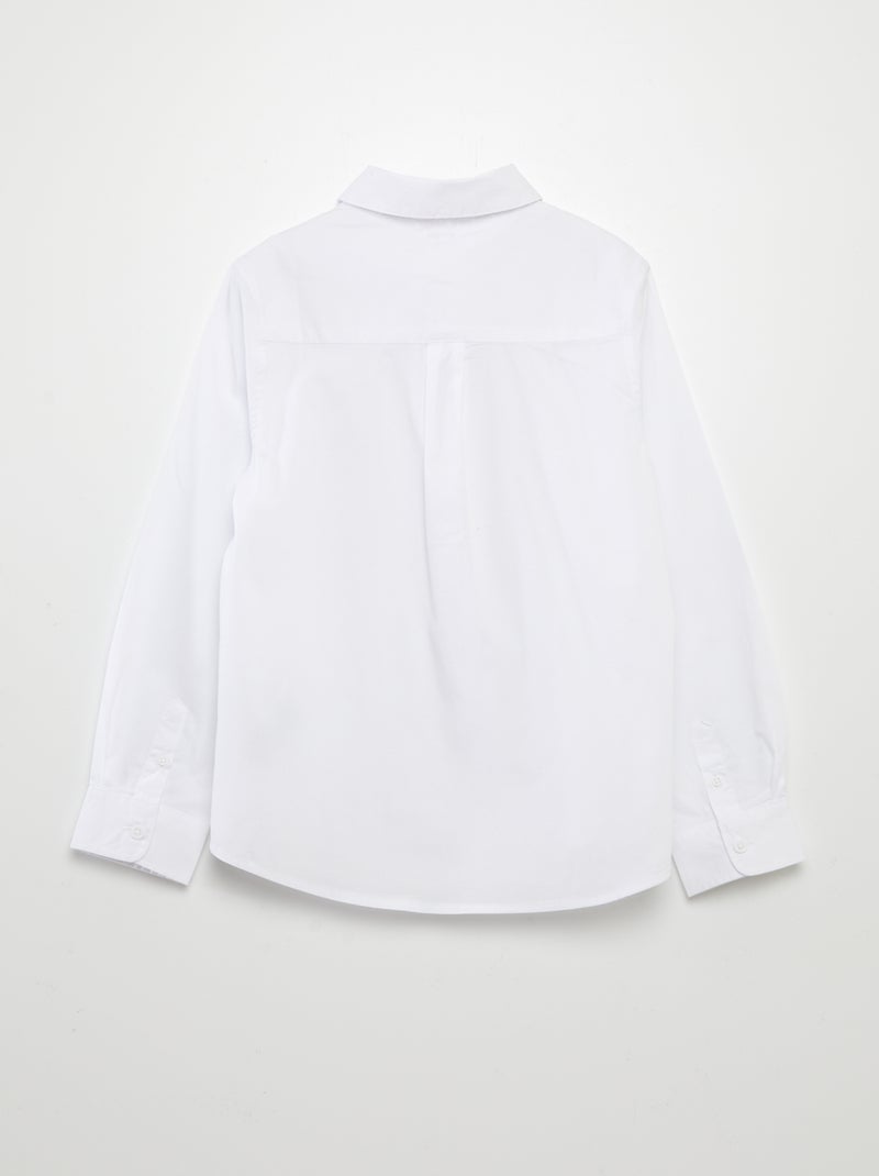 Chemise à manches longues avec cravate blanc - Kiabi