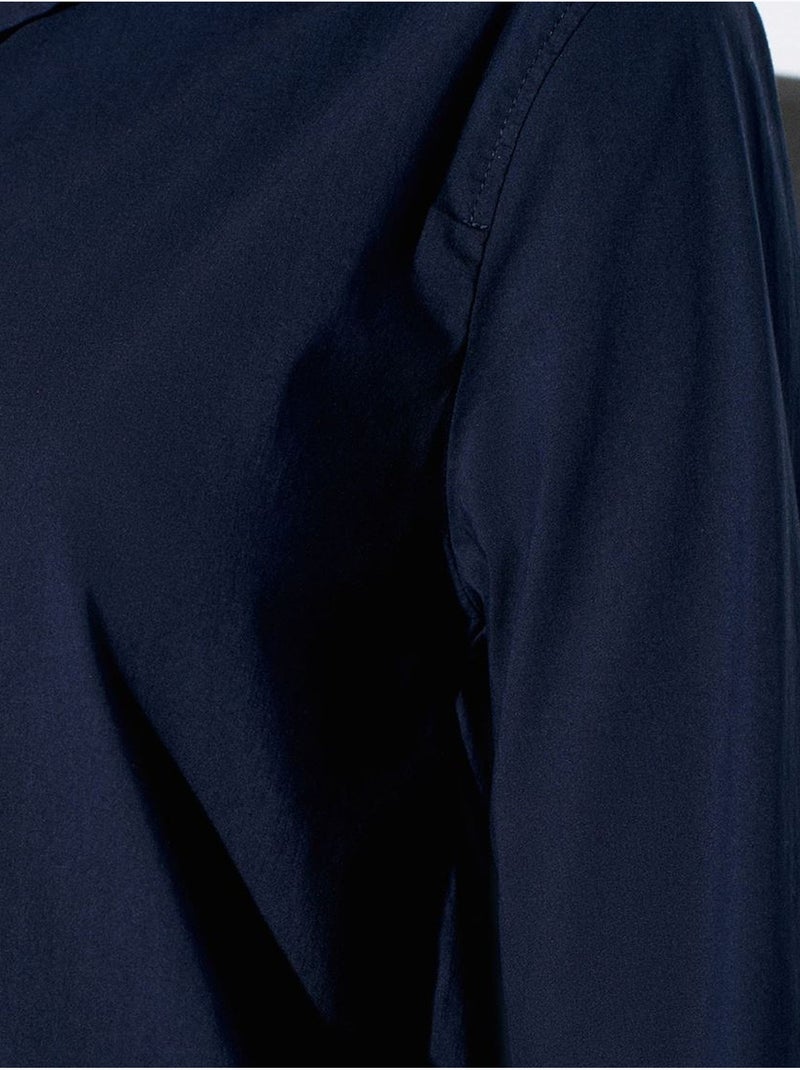 Chemise à manches longues avec découpe dilvin Bleu marine - Kiabi