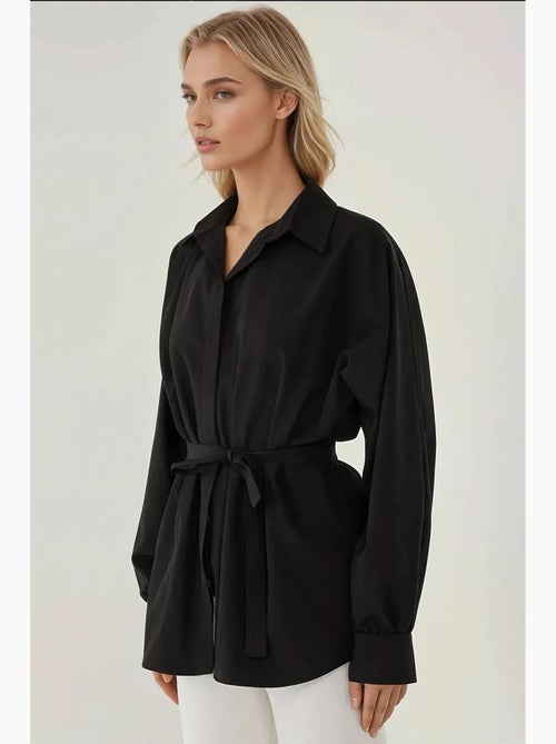 Chemise à manches longues avec détail noué hiccup - Kiabi