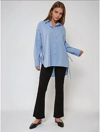 Chemise à manches longues avec détails noués