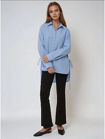 Chemise à manches longues avec détails noués