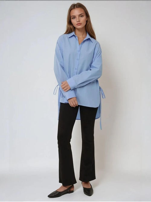 Chemise à manches longues avec détails noués - Kiabi Chemise à manches longues avec détails noués - Kiabi