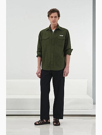 Chemise à manches longues avec imprimé brodé giesto