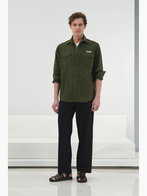 Chemise à manches longues avec imprimé brodé giesto - Kiabi Chemise à manches longues avec imprimé brodé giesto - Kiabi