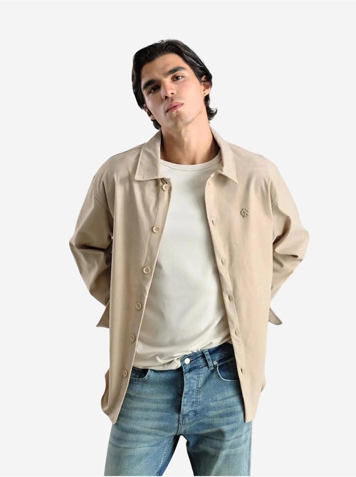 Chemise à manches longues boutonnée avec col de chemise giesto - Kiabi