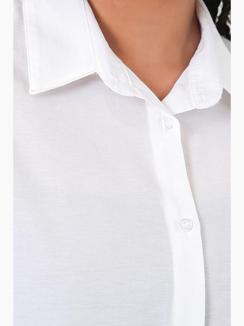 Chemise à manches longues boutonnée bdart Blanc - Kiabi
