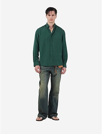 Chemise à manches longues boutonnée coupe classique pour homme giesto