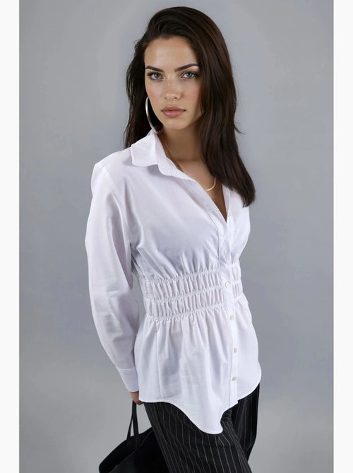 Chemise à manches longues boutonnée en popeline busem - Kiabi Chemise à manches longues boutonnée en popeline busem - Kiabi