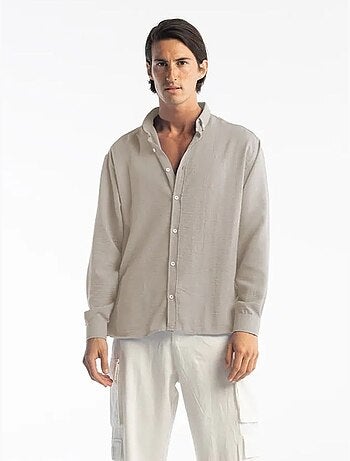 Chemise à manches longues boutonnée oversize giesto