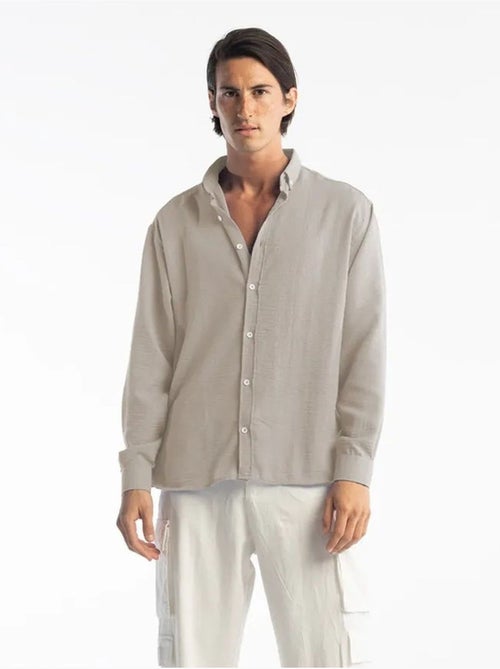 Chemise à manches longues boutonnée oversize giesto - Kiabi Chemise à manches longues boutonnée oversize giesto - Kiabi