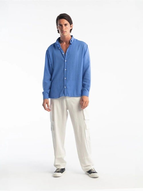 Chemise à manches longues boutonnée oversize giesto - Kiabi Chemise à manches longues boutonnée oversize giesto - Kiabi