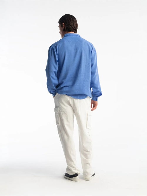Chemise à manches longues boutonnée oversize giesto - Kiabi Chemise à manches longues boutonnée oversize giesto - Kiabi